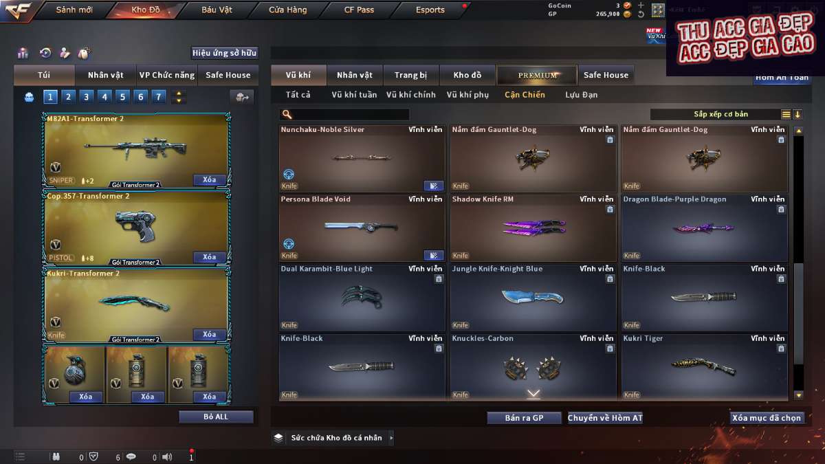 shop acc cf uy tin gia re